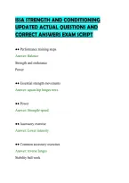 Issa Strength And Conditioning&NewLine;Updated Actual Questions And&NewLine;Correct Answers Exam Script