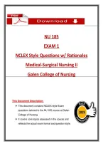 NU 185 Exam 1 NCLEX-Style Questions with Rationales &ndash; Medical-Surgical Nursing II &ndash; Galen College of Nursing