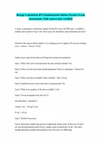 Dosage Calculation RN Fundamentals Online Practice Assessment 30 Complete Questions and Verified Answers