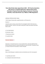 Texas Real Estate Sales Agent Exam 2026 &ndash; Practice Questions & Answers