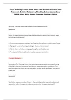 Texas Plumbing License Exam 2026 &ndash; Practice Questions & Answers