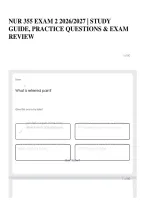 Nur 355 Exam 2 2026&sol;2027 &vert; Study Guide&comma; Practice Questions & Exam Review