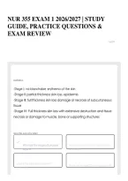 Nur 355 Exam 1 2026&sol;2027 &vert; Study Guide&comma; Practice Questions & Exam Review