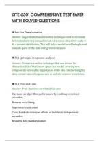 Isye 6501 Comprehensive Test Paper&NewLine;With Solved Questions
