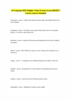 AP Lang 2026 practice exam 1 MCQ fully solved 20262027 updated to pass Exam with correct Answers