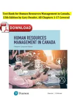 Test Bank for Human Resources Management in Canada&comma;    &NewLine;15th Edition by Gary Dessler&comma; All Chapters 1-17 Covered