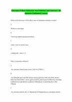Hazwoper 8 hour refresher test questions and answers with solutions A GUARANTEED