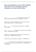 Biol 235 Midterm 2 Exam With Verified &NewLine;Questions And Answers&vert;&vert; Already &NewLine;Graded A&plus;&vert;&vert; Latest Update 2026
