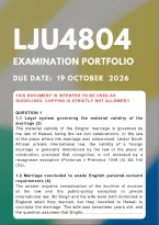 LJU4804 Portfolio &lbrace;COMPLETE ANSWERS&rcub; Semester 2 &lpar;Due date&colon; 19 October 2026&rpar;
