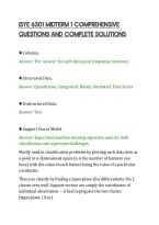 Isye 6501 Midterm 1 Comprehensive&NewLine;Questions And Complete Solutions