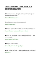 Isye 6501 Midterm 1 Final Paper With&NewLine;Complete Solutions&NewLine;