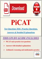 PiCAT Test Questions 2026 &vert; Practice Questions&comma; Answers & Detailed Explanations