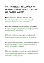 Isye 6501 Midterm 2 Introduction To&NewLine;Analytics Modeling Actual Questions&NewLine;And Correct Answers