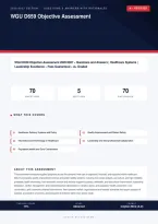 WGU D659 Healthcare Systems Leadership Objective Assessment 2026&sol;2027 &ndash; Questions and Answers &vert; 100&percnt; Verified &vert; Detailed Rationales &ndash; Pass Guaranteed &ndash; A&plus; Graded 