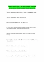 Liberty University CSTU 101 Quiz 6 Latest Solution 2026 All Answers Correct Questions and Answers 100 Pass