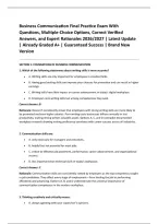 Business Communication Final Exam &ndash; Workplace Communication & Professional Writing &lpar;2026&sol;2027&rpar; &vert; 263 Questions & Correct Answers with Rationales