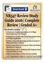 NR547 Review Study Guide 2026&sol;2027 &vert; Complete Review &vert; 150&plus; Questions & Answers &vert; Graded A&plus; &vert; Chamberlain Graduate Nursing