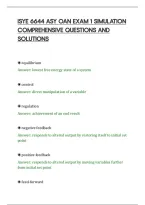 Isye 6644 Asy Oan Exam 1 Simulation&NewLine;Comprehensive Questions And&NewLine;Solutions