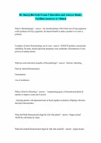 Dr Sharp BioTech Exam 2 QUESTIONS N ANSWERS Questions and Answers 100 Pass