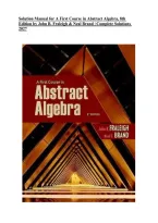 Testbank for A First Course in Abstract Algebra 8th Edition by John B&period; Fraleigh and Neal Brand