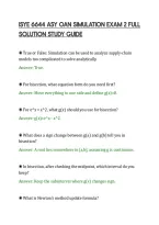 Isye 6644 Asy Oan Simulation Exam 2 Full&NewLine;Solution Study Guide