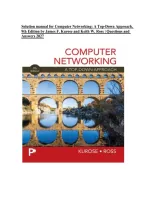 Testbank for Computer Networking&colon; A Top-Down Approach 9th Edition by James F&period; Kurose and Keith W&period; Ross