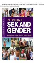 Testbank for The Psychology of Sex and Gender 3rd Edition by Bosson&comma; Buckner and Vandello