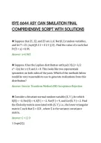 Isye 6644 Asy Oan Simulation Final&NewLine;Comprehensive Script With Solutions