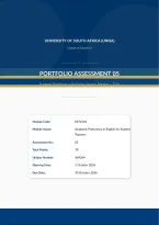 EST1501 Portfolio Assessment 5 2026 &lpar;664364&rpar; Due 30 October 2026
