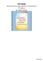 Advanced Practice Nursing&colon; Essentials for Role Development&comma; 5th Edition &ndash; A&plus; Study Notes & Exam Review