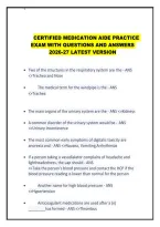 Certified Medication Aide Practice Exam With Questions And Answers 2026-27