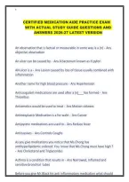 Certified Medication Aide Practice Exam With Actual Study Guide