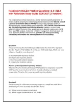 Respiratory NCLEX Practice Questions I & II &vert; Q&A with Rationales Study Guide