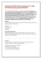 Respiratory NCLEX Practice Questions I & II &vert; Q&A with Rationales Study Guide
