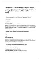 EPA 608 Certification Exam &ndash; Core&comma; Type I&comma; II & III &lpar;2026&sol;2027&rpar; &vert; 275 Questions & Correct Answers with Rationales