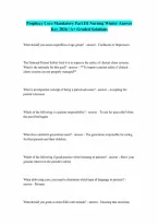Prophecy Core Mandatory Part III Nursing Answered Winter 2026 Latest UPDATE 100 CORRECT ANSWERS