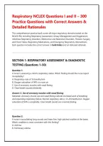 Respiratory NCLEX Practice Questions I & II &vert; Q&A with Rationales