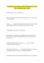 BMAL 590 Global Dimensions of Business questions with QUESTIONS AND ANSWERS RATED A LATEST UPDATE 2026