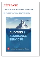 TEST BANK For Auditing and Assurance Services&comma; 9th Edition By Timothy Louwers&comma; Penelope Bagley&comma; Verified Chapter's 1 - 12&comma; Complete Newest Version