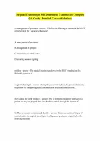 Certified Surgical Technologist SelfAssessment Examination Complete QA Complete Questions and Verified Answers