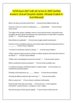 TLETA Exam 2027 with all Correct & 100&percnt; Verified Answers &vert;Actual Complete Update &vert;Already Graded A&plus; &lpar;Just Released&rpar;