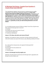 NJ Municipal Clerk Review &vert; Complete Exam Questions & Answers Study Guide