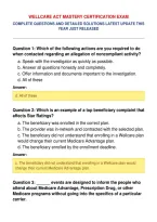 Wellcare Act Mastery Certification Exam&NewLine;Complete Questions And Detailed Solutions Latest Update This&NewLine;Year Just Released