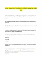 Hvac Exam Questions With Correct Answers 2026-2027