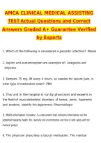 AMCA CLINICAL MEDICAL ASSISTING TEST 2027 &vert; Actual Exam Questions & Verified Answers &vert; Latest &lpar;Latest 2026 &sol; 2027 Update&rpar; A&plus; Grade Complete