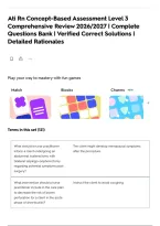 Ati Rn Concept-Based Assessment Level 3 Comprehensive Review 2026&sol;2027 &vert; Complete Questions Bank &vert; Verified Correct Solutions &vert; Detailed Rationales