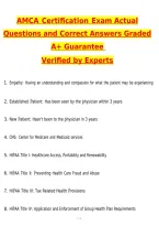 AMCA Certification Exam 2027 &vert; Actual Exam Questions & Verified Answers &vert; Latest &lpar;Latest 2026 &sol; 2027 Update&rpar; A&plus; Grade Complete
