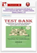 Fundamentals of Taxation for Individuals&colon; A Practical Approach 2026&ndash;2027 &ndash; Complete Solution Manual&comma; Chapters 1&ndash;18