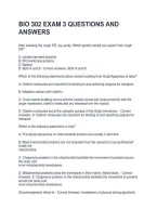 Bio 302 Exam 3 Questions And Answers