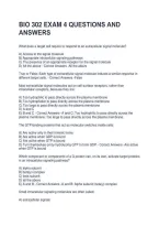 Bio 302 Exam 4 Questions And Answers